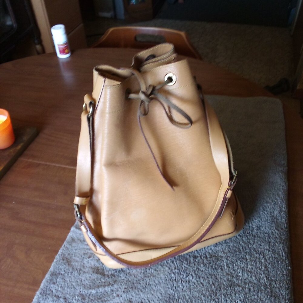 Louis Vuitton Vintage Noe Tan Bucket Drawstring Bag with Dustbag